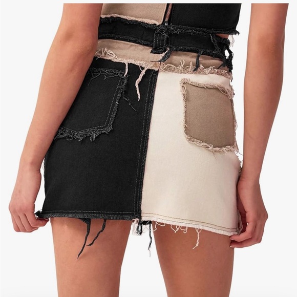 Color Block Mini Skirt - Picture 2 of 3